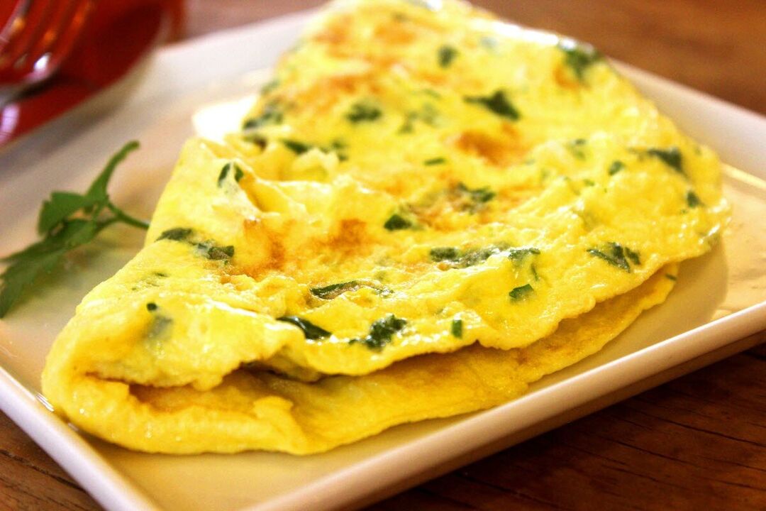 Omelette ist eine diätetische Eierspeise, die für Patienten mit Pankreatitis zugelassen ist